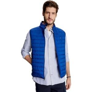 Tommy Hilfiger Men's Lightweight Puffer Packable Vest, MidnightBlue, XXL